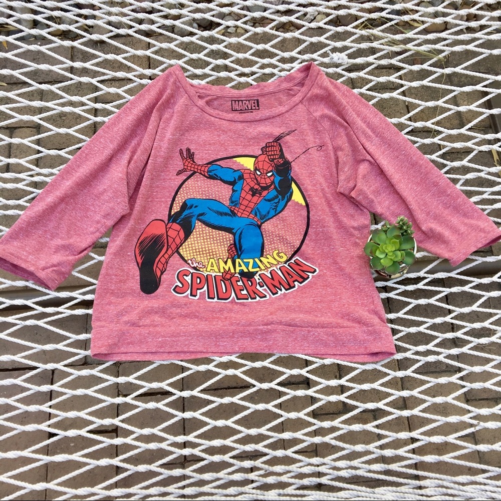 Women’s Amazing Spider-Man red long sleeve shirt